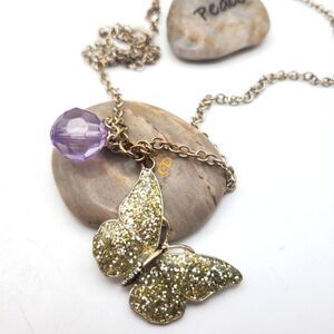 Butterfly mist sparkle necklace‎